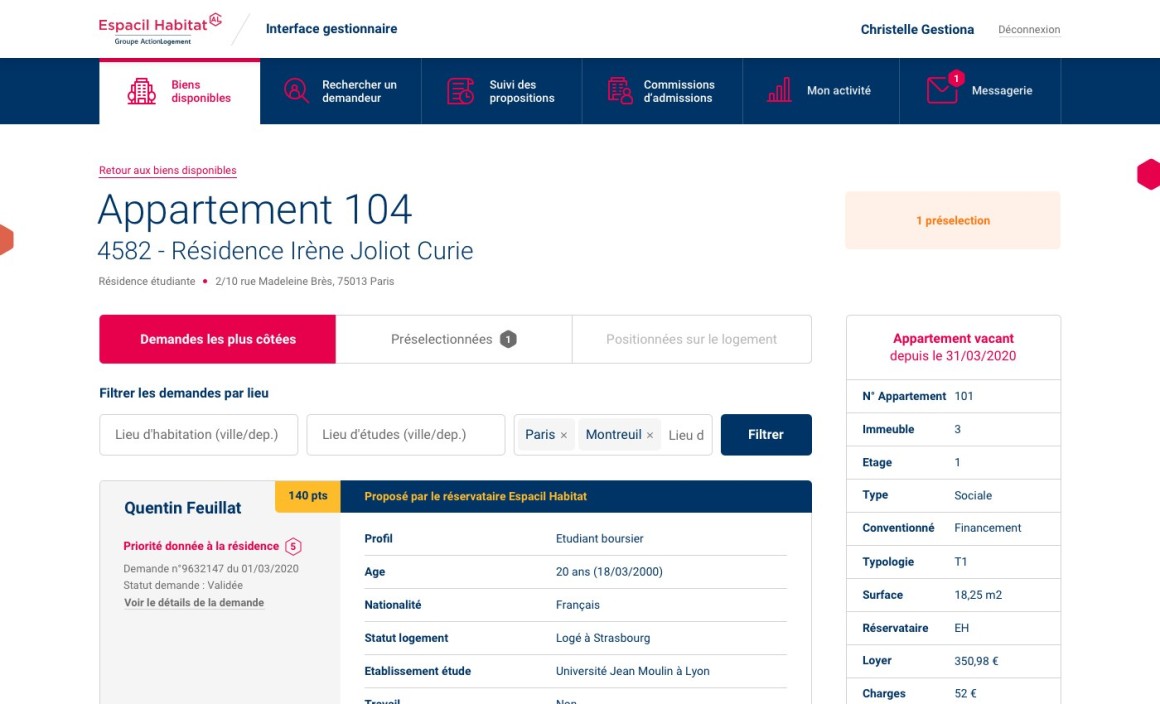 Un module de rapprochement biens et demandes bailleur social