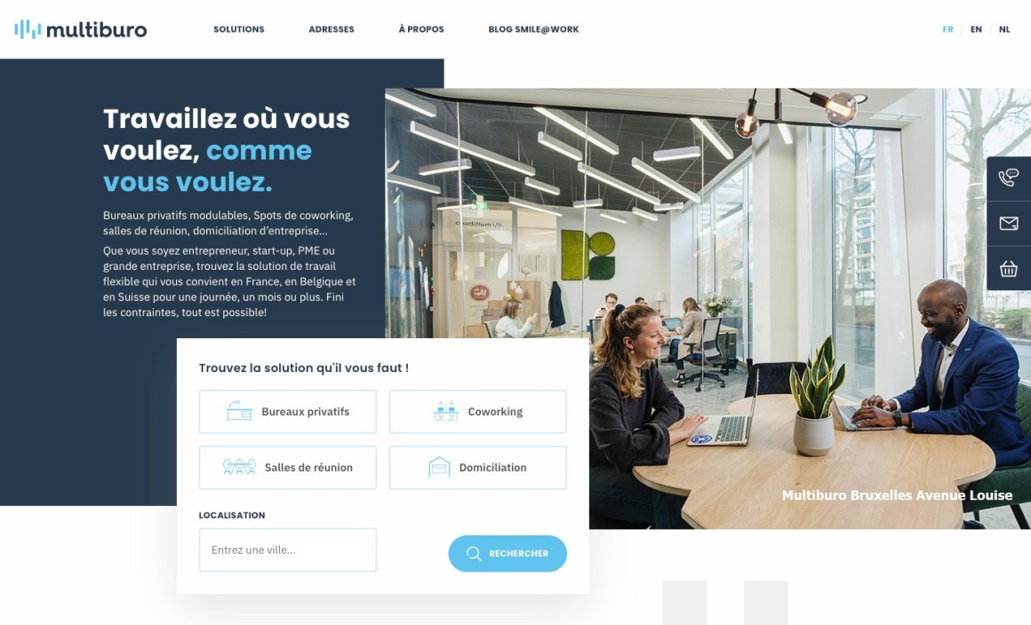 site internet multiburo après refonte
